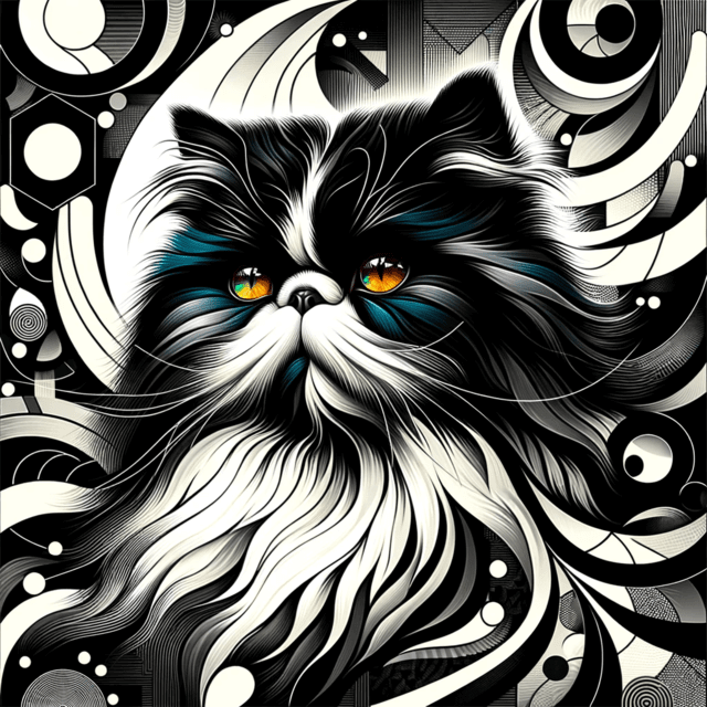 Black and White Persian Cats