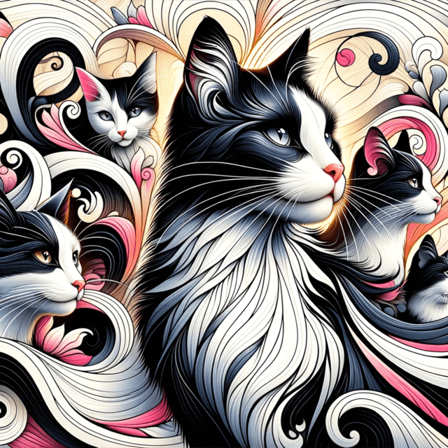 Female Black and White Cats