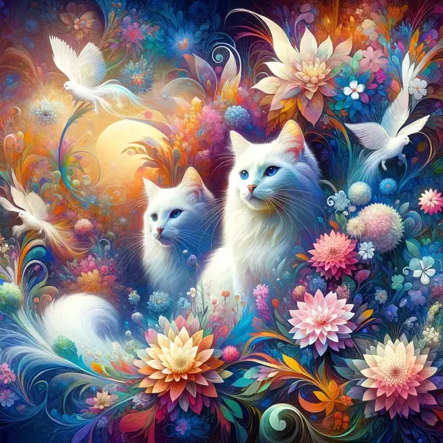 Female White Cat Names Inspired by Flowers
