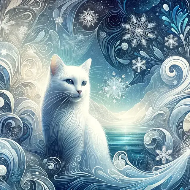 Female White Cat Names Inspired by Snow and Winter