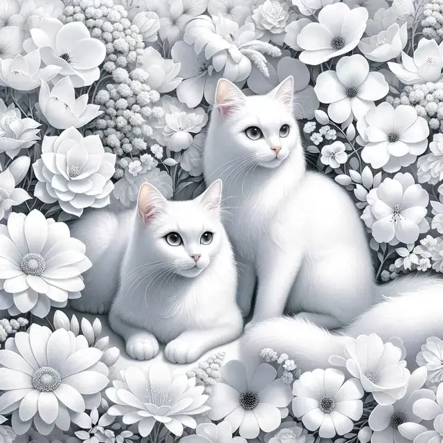 White Cat Names Inspired by Flowers